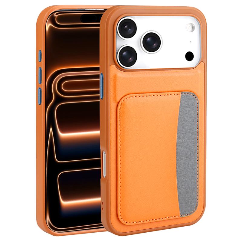 iPhone Uyumlu 17 Pro Kılıf Kartlıklı Zore X-Kart Silikon Kapak