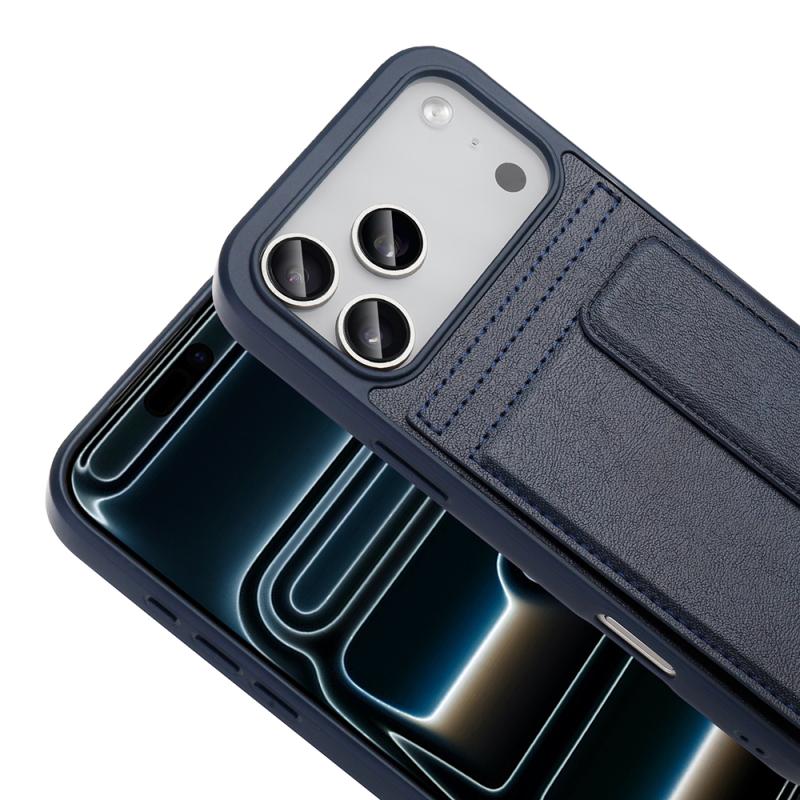 iPhone Uyumlu 17 Pro Kılıf PU Deri Kartlıklı Zore Sevilla Kapak