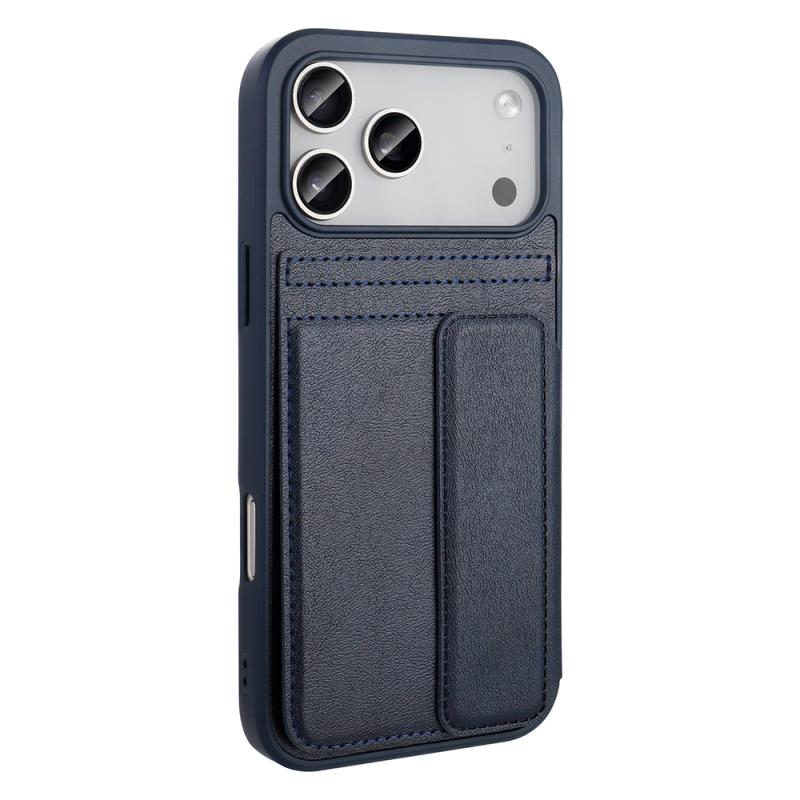 iPhone Uyumlu 17 Pro Max Kılıf PU Deri Kartlıklı Zore Sevilla Kapak