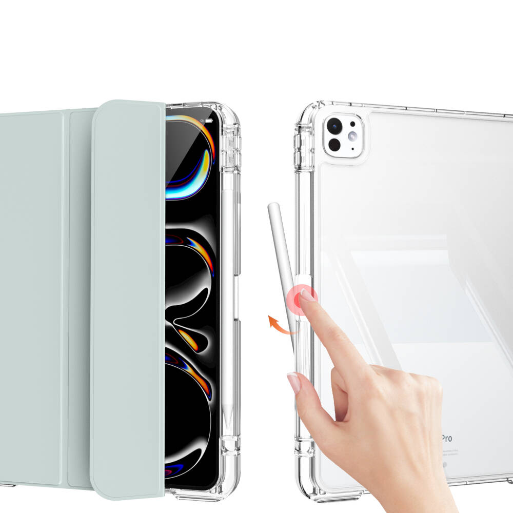 ​​​  iPad Uyumlu Pro 11 2025 M5 Kılıf Magnetik Ayrılabilen Airbagli Zore Sliding Tablet Kılıfı