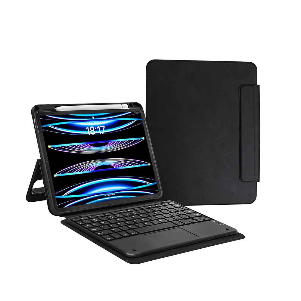 iPad Uyumlu Pro 11 2025 M5 Zore Border Keyboard Bluetooh Bağlantılı Standlı Klavyeli Tablet Kılıfı