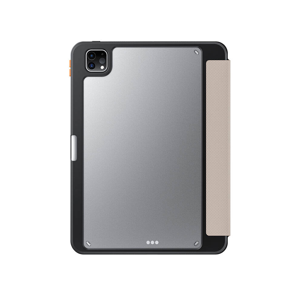 iPad Uyumlu Pro 11 2025 M5 Kılıf SkinArma Kabartma Baskı Tasarımlı 360 Tam Koruma Arkası Şeffaf Standlı Gamma Kılıf