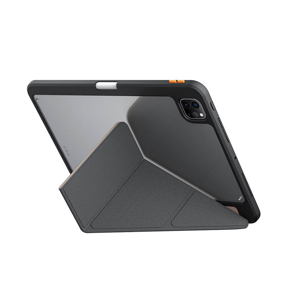 iPad Uyumlu Pro 11 2025 M5 Kılıf SkinArma Kabartma Baskı Tasarımlı 360 Tam Koruma Arkası Şeffaf Standlı Gamma Kılıf