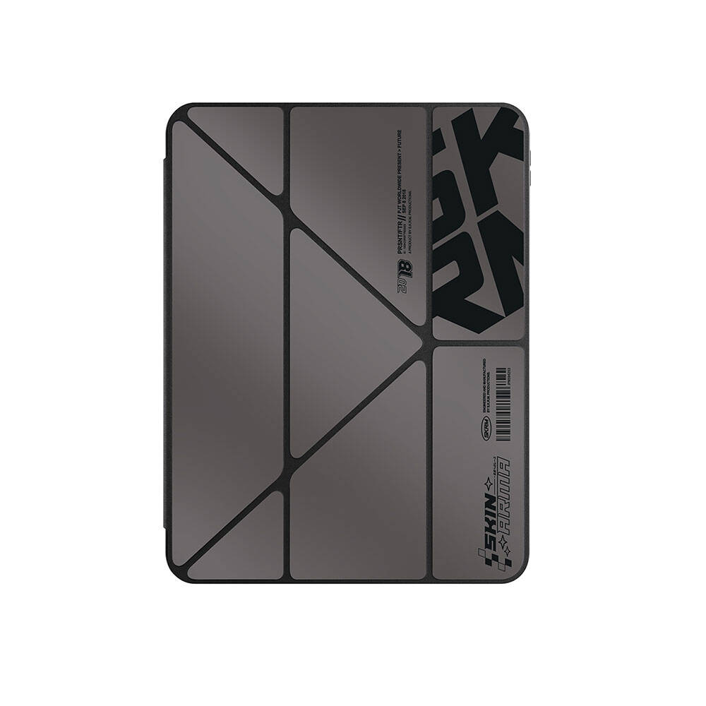 iPad Uyumlu Pro 11 2025 M5 Kılıf SkinArma Holografik Tasarımlı Arkası Şeffaf Çıkarılabilir Magnetik Kira Kobai Kılıf-Füme
