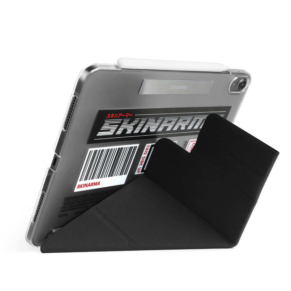 iPad Uyumlu Pro 11 2025 M5 Kılıf SkinArma Sticker Tasarımlı Kalemlikli Arkası Şeffaf Standlı Magnetik Taito Kılıf