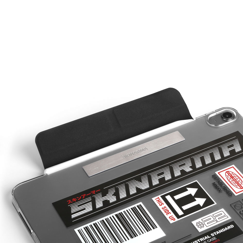 iPad Uyumlu Pro 11 2025 M5 Kılıf SkinArma Sticker Tasarımlı Kalemlikli Arkası Şeffaf Standlı Magnetik Taito Kılıf
