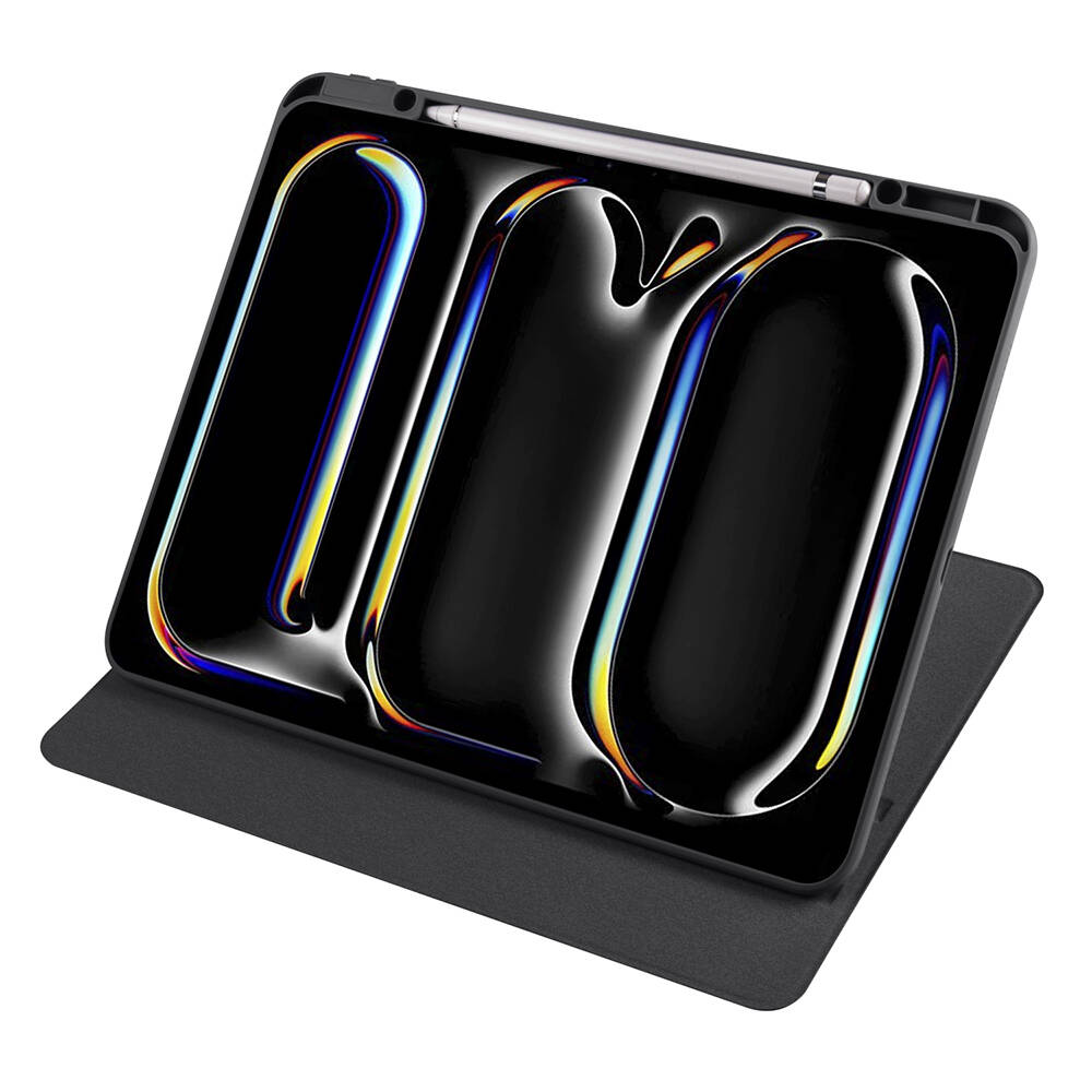 iPad Uyumlu Pro 13 2025 M5 Kılıf Zore Termik Kalem Bölmeli Dönebilen Standlı Kılıf