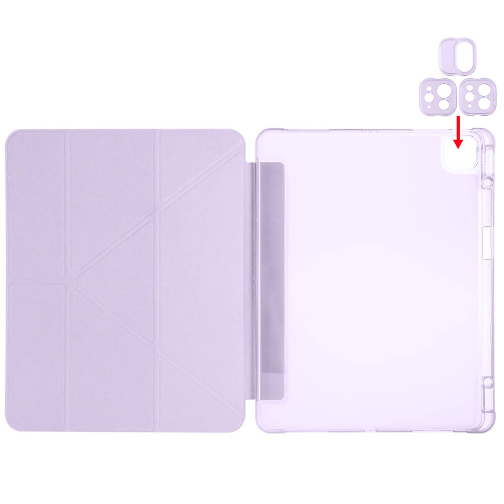 iPad Uyumlu Pro 13 2025 M5 Kılıf Zore Tri Folding Kalem Bölmeli Standlı Kılıf