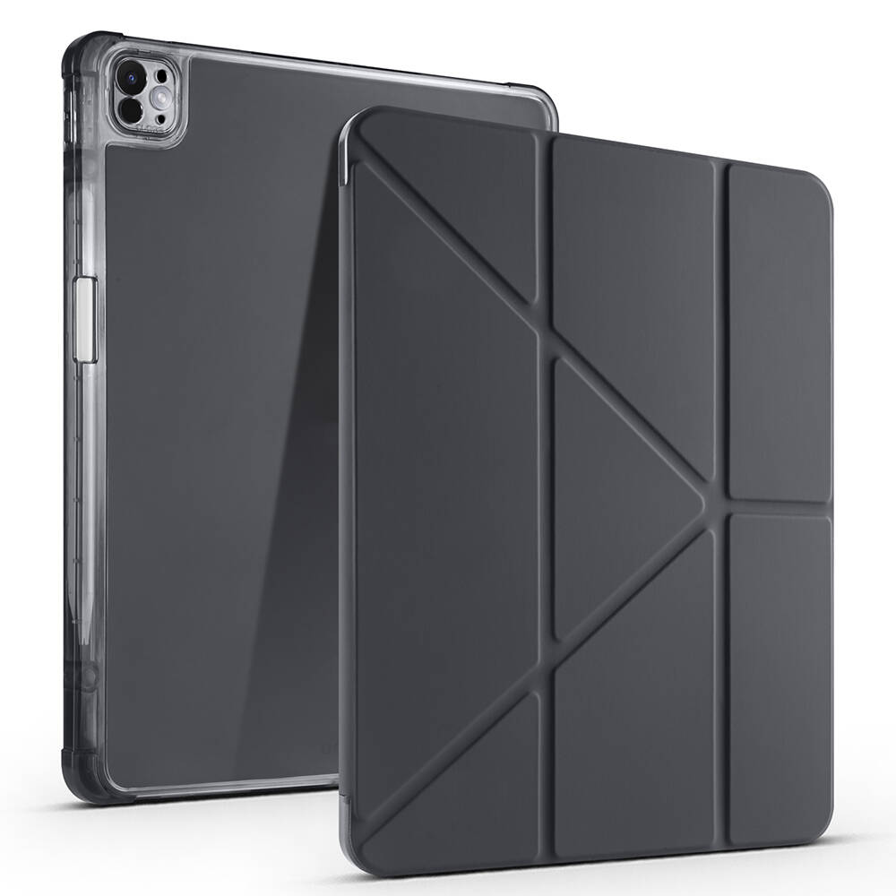 iPad Uyumlu Pro 13 2025 M5 Kılıf Zore Tri Folding Kalem Bölmeli Standlı Kılıf