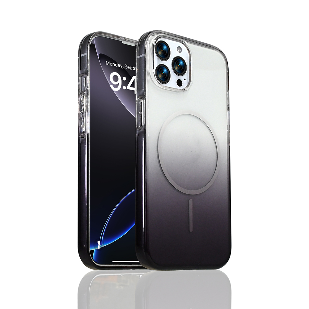 iPhone Uyumlu 16 Pro Kılıf M-Safe Şarj Özellikli Zore Septik Silikon Kapak-Siyah