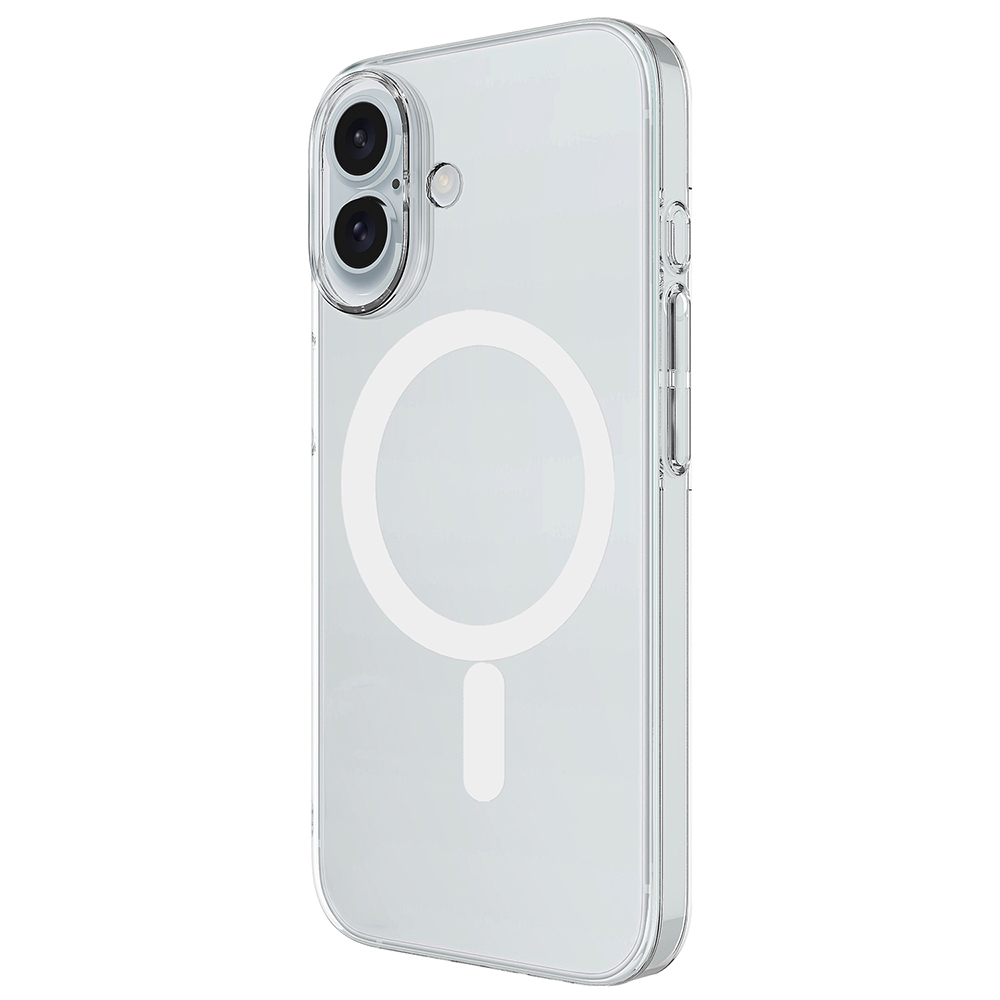 iPhone Uyumlu 17 Kılıf IC Çipli M-Safe Şarj Özellikli Şeffaf Kamera Çerçeveli Zore Toledo Kapak