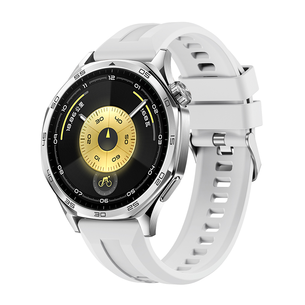 Galaxy Uyumlu Watch 46mm Zore KRD-148 22mm Silikon Kordon-Beyaz