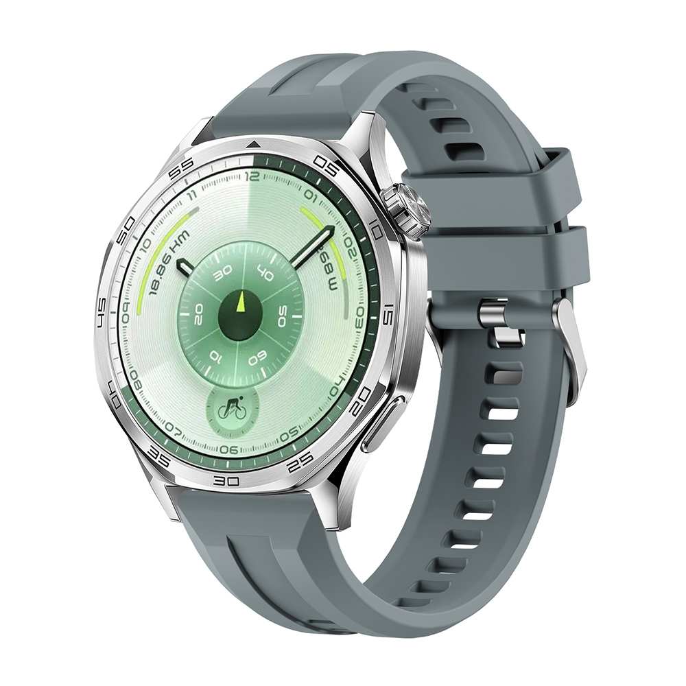 Gear S3 Zore KRD-148 22mm Silikon Kordon-Koyu gri