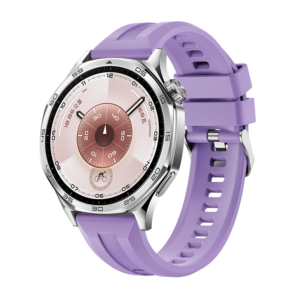 Galaxy Uyumlu Watch 3 45mm Zore KRD-148 22mm Silikon Kordon-Lila