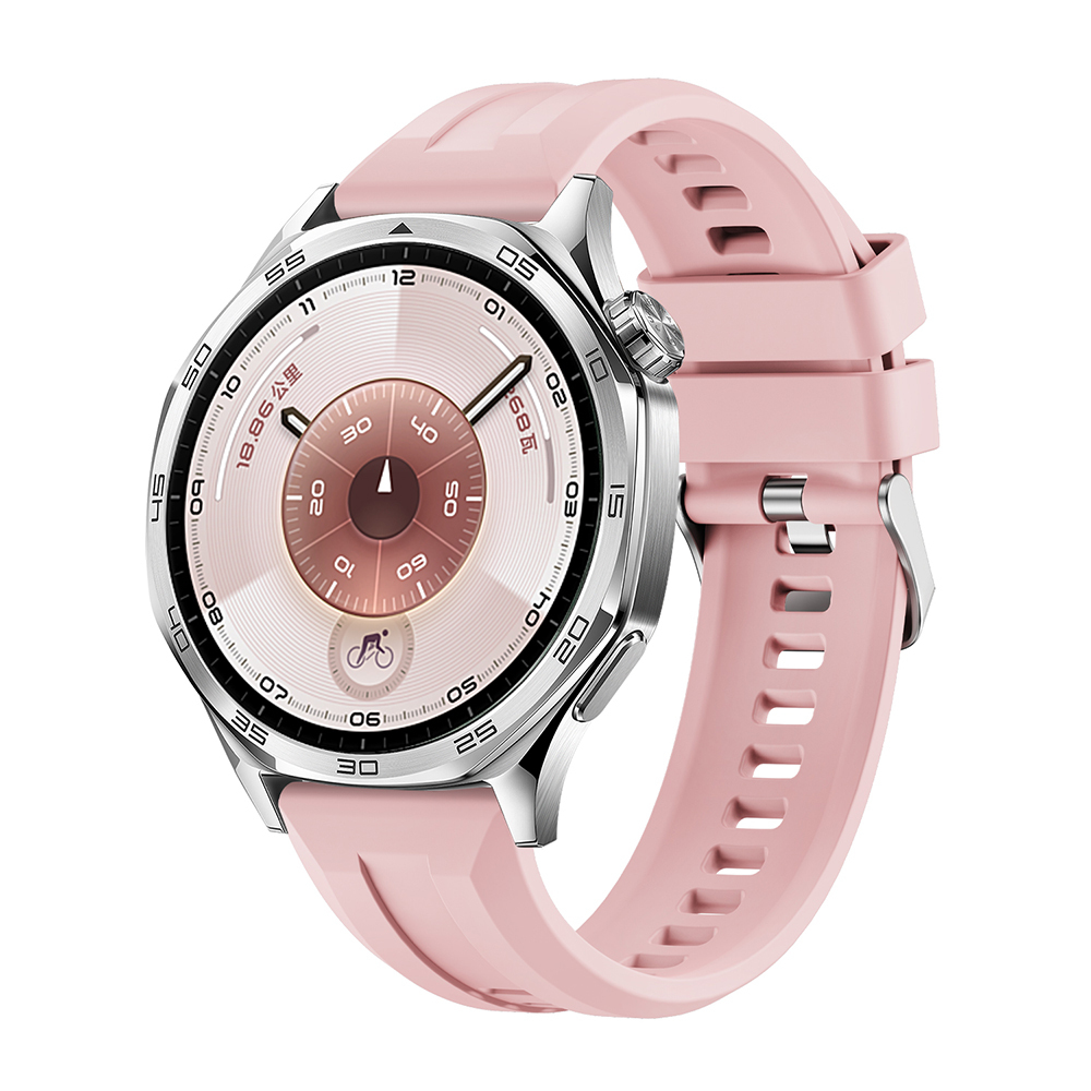 Galaxy Uyumlu Watch 3 45mm Zore KRD-148 22mm Silikon Kordon-Pembe