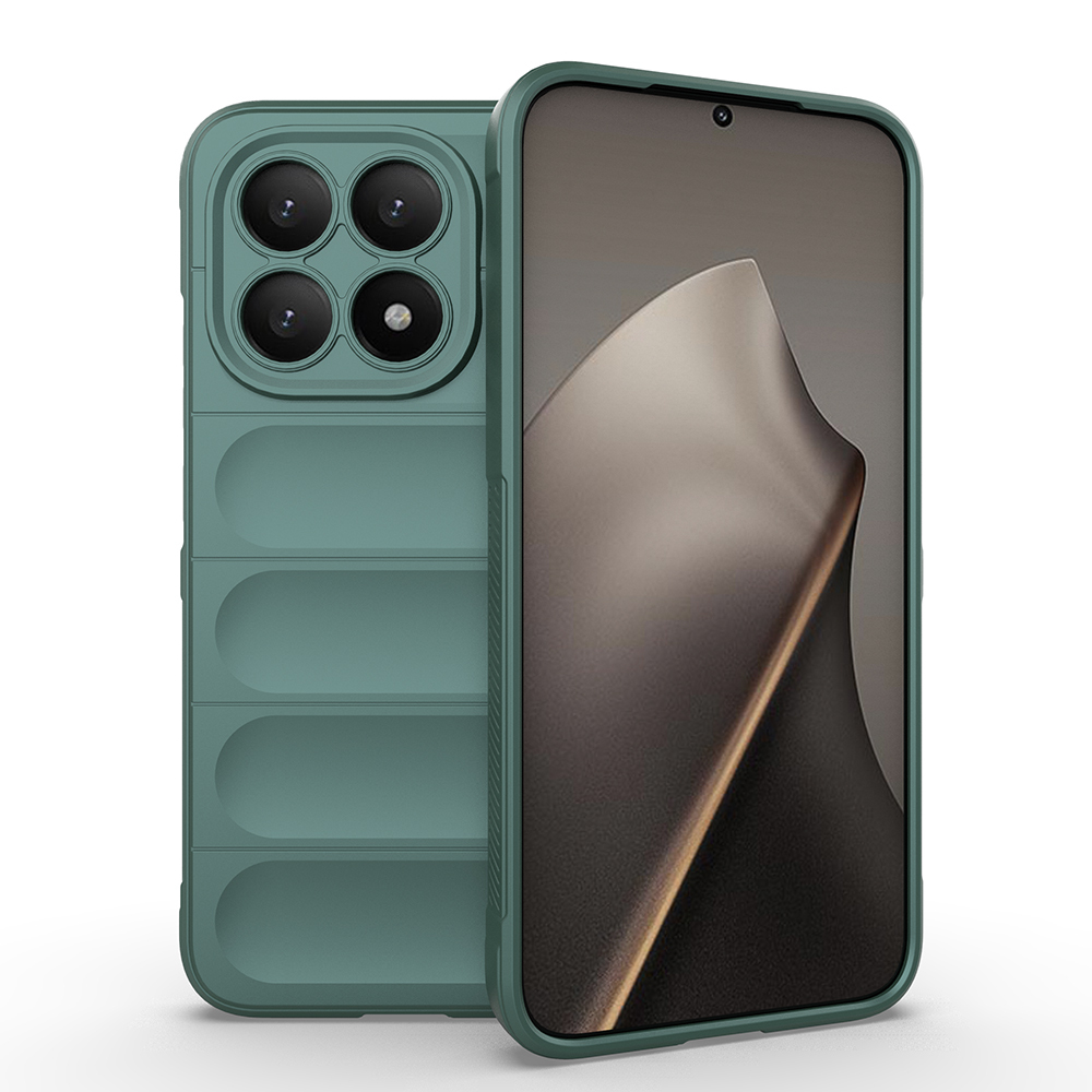 Xiaomi Uyumlu  15T Kılıf Esnek TPU Oyuklu Arka Yüzey Tasarımlı Zore Etnik Silikon Kapak-Koyu yeşil
