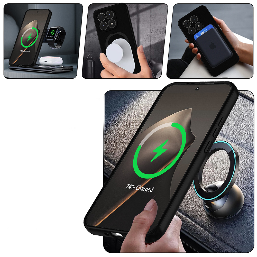 Xiaomi Uyumlu  15T Kılıf M-safe Şarj Özellikli Standlı Zore Samara Kapak