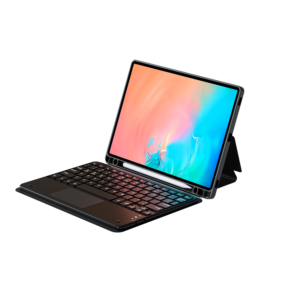 Galaxy Uyumlu Tab S9 FE Zore Border Keyboard Bluetooh Bağlantılı Standlı Klavyeli Tablet Kılıfı