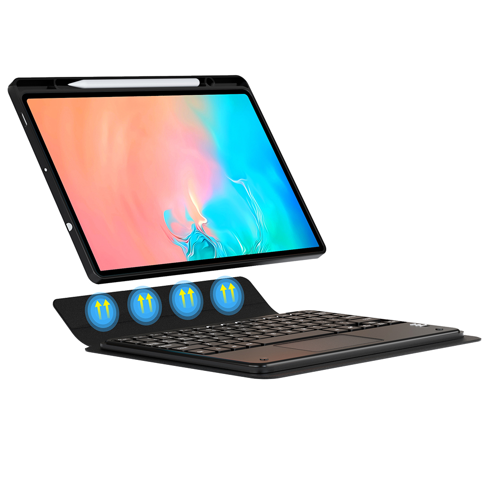 Galaxy Uyumlu Tab S9 FE Zore Border Keyboard Bluetooh Bağlantılı Standlı Klavyeli Tablet Kılıfı