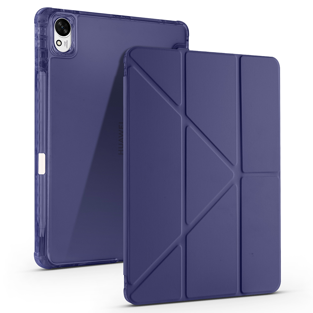 Huawei Uyumlu Matepad 11.5 2025 Kılıf Zore Tri Folding Kalem Bölmeli Standlı Kılıf-Lacivert