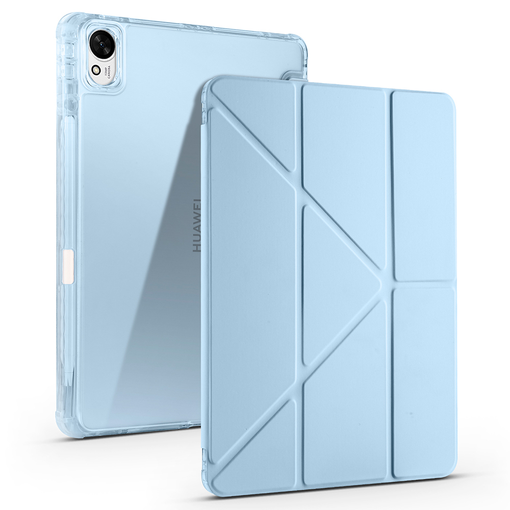 Huawei Uyumlu Matepad 11.5 2025 Kılıf Zore Tri Folding Kalem Bölmeli Standlı Kılıf-Mavi