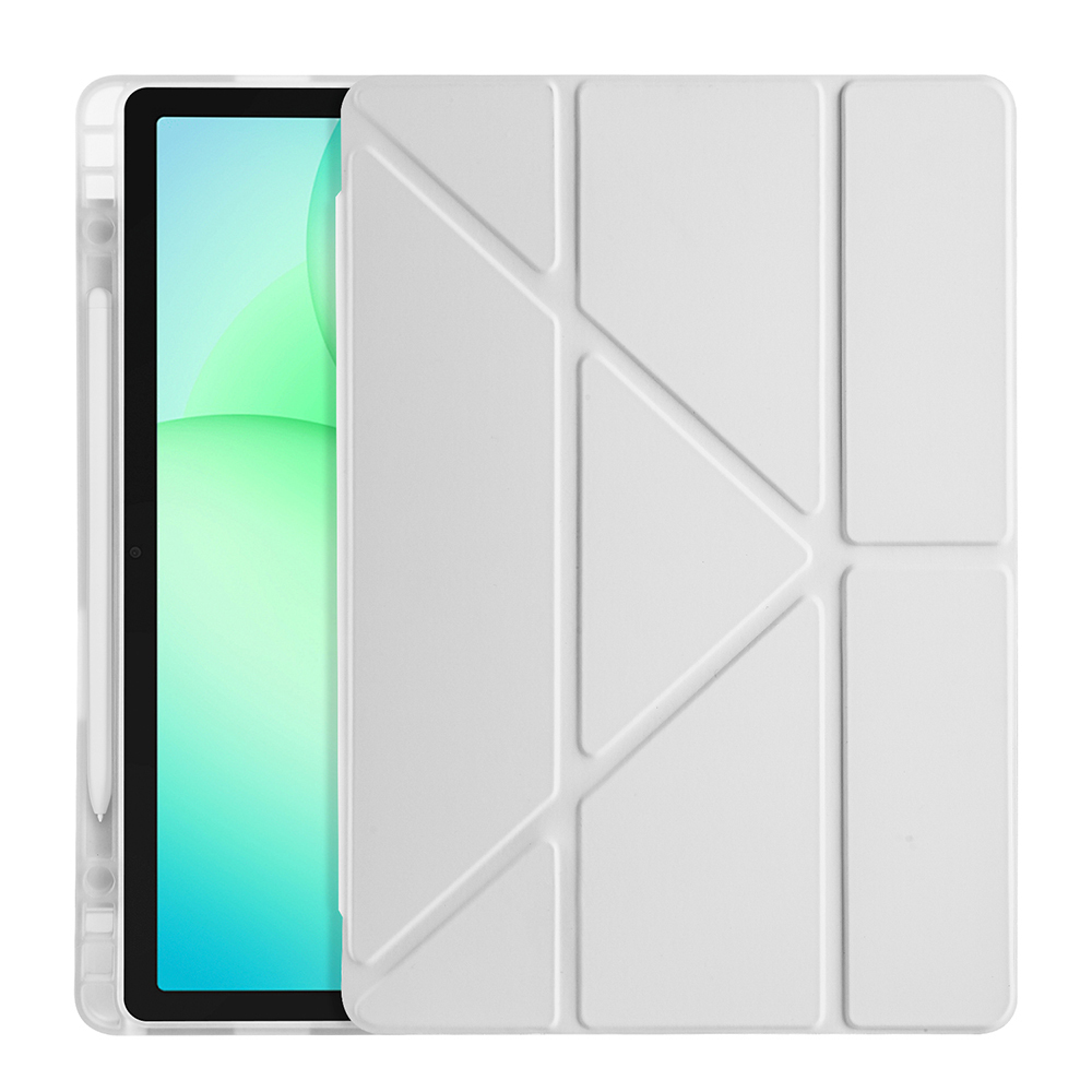 Galaxy Uyumlu Tab A11 Plus Kılıf Zore Tri Folding Kalem Bölmeli Standlı Kılıf