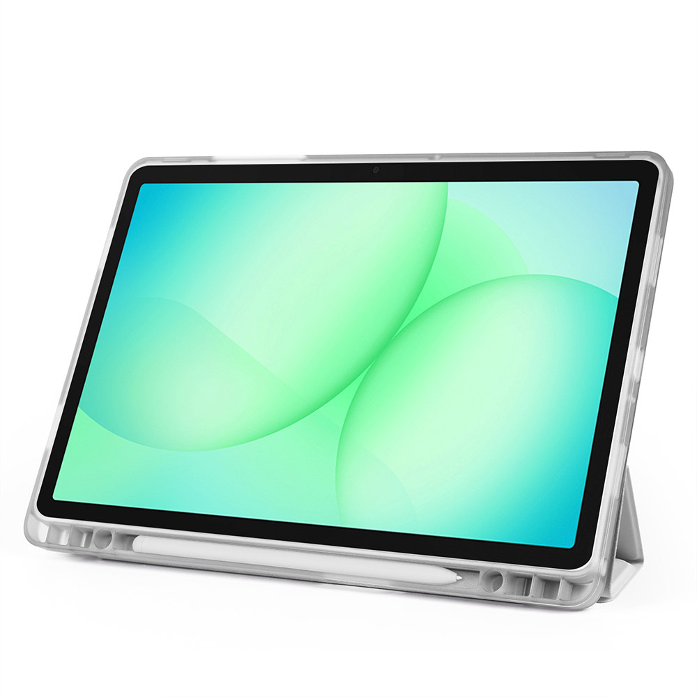 Galaxy Uyumlu Tab A11 Plus Kılıf Zore Tri Folding Kalem Bölmeli Standlı Kılıf