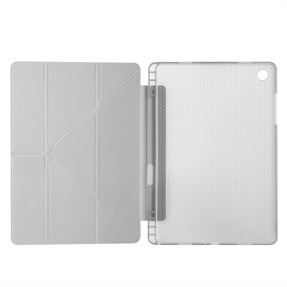 Galaxy Uyumlu Tab A11 Plus Kılıf Zore Tri Folding Kalem Bölmeli Standlı Kılıf