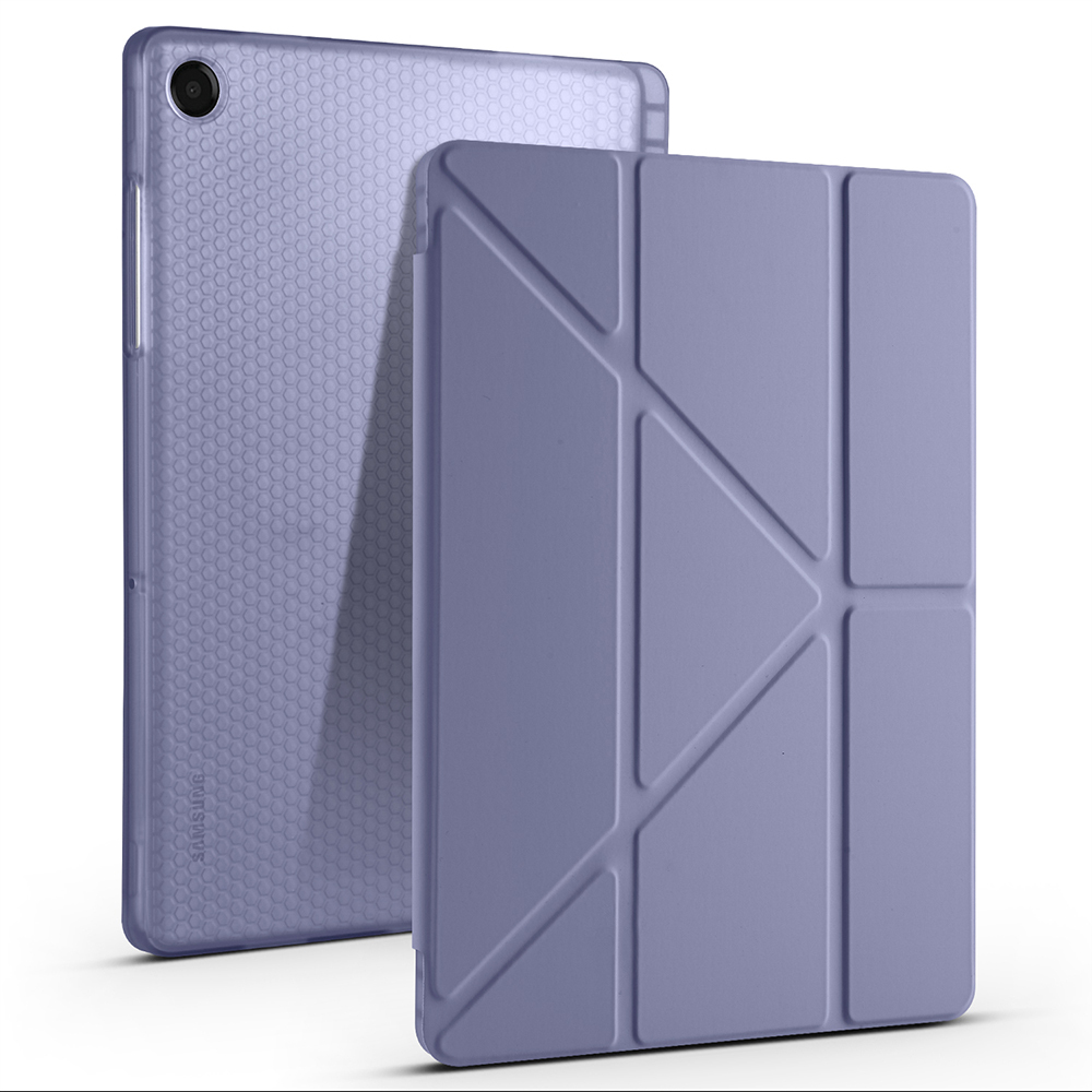 Galaxy Uyumlu Tab A11 Plus Kılıf Zore Tri Folding Kalem Bölmeli Standlı Kılıf