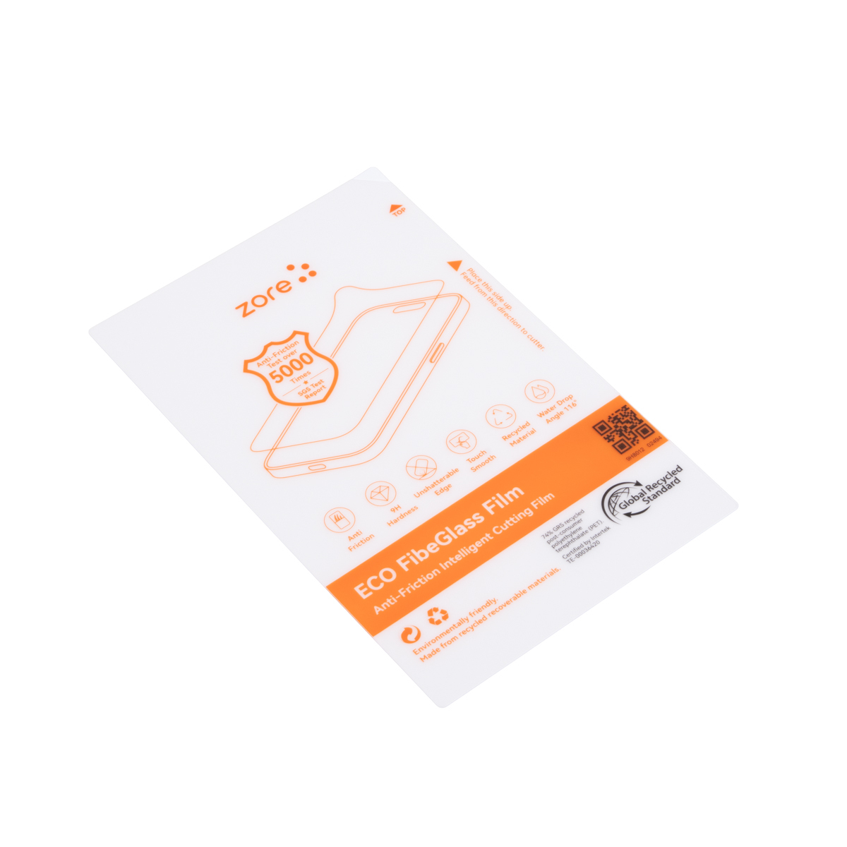Zore High Wear Resistance 8H Fibe Glass Film 196mm x 125mm 10 Adet