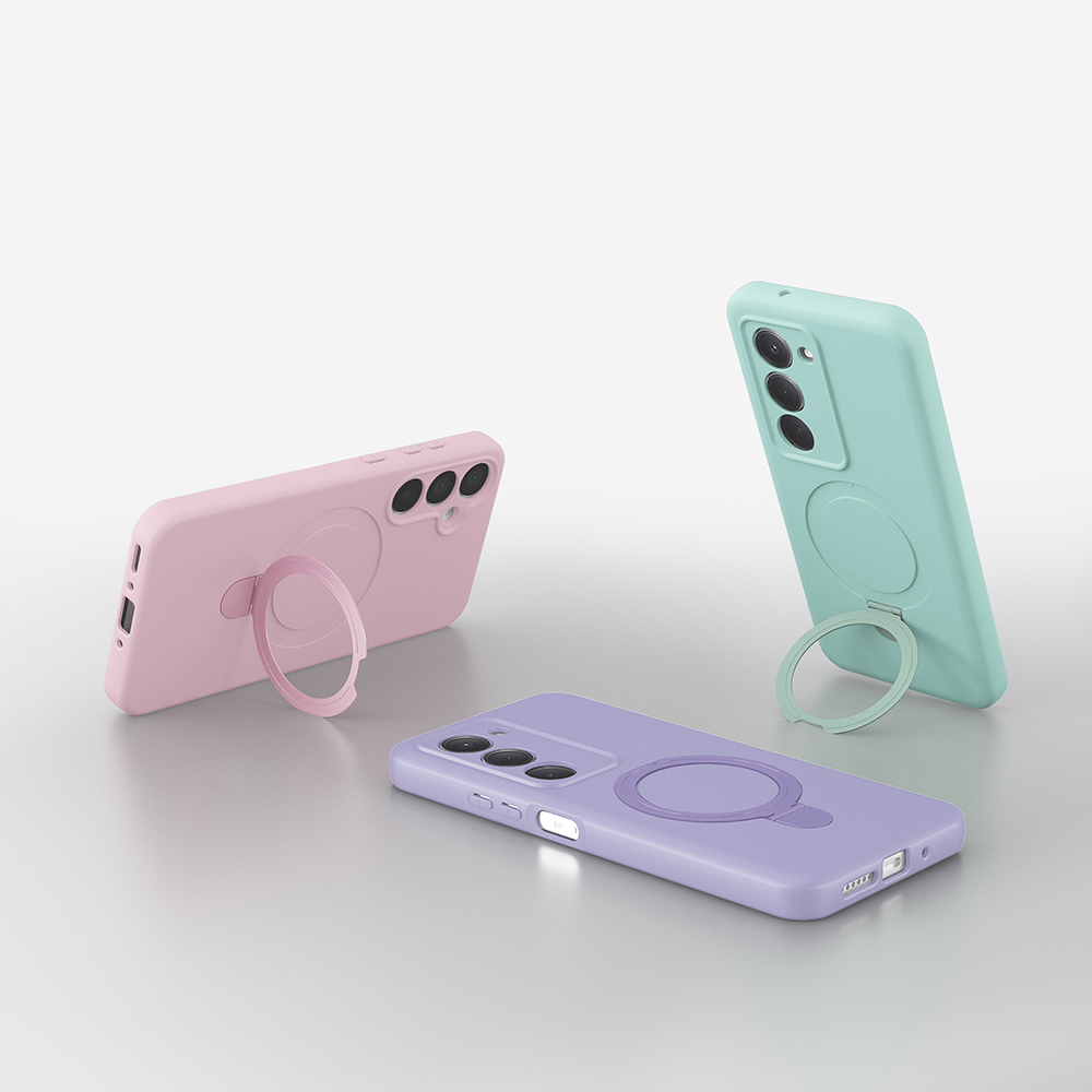 Xiaomi Uyumlu  Redmi 15 Kılıf M-safe Şarj Özellikli Standlı Zore Samara Kapak