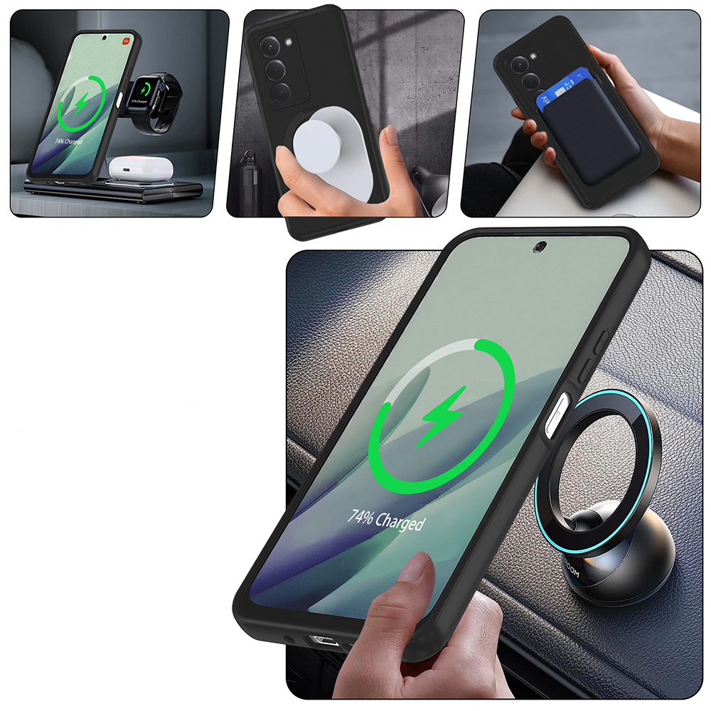 Xiaomi Uyumlu  Redmi 15 Kılıf M-safe Şarj Özellikli Standlı Zore Samara Kapak
