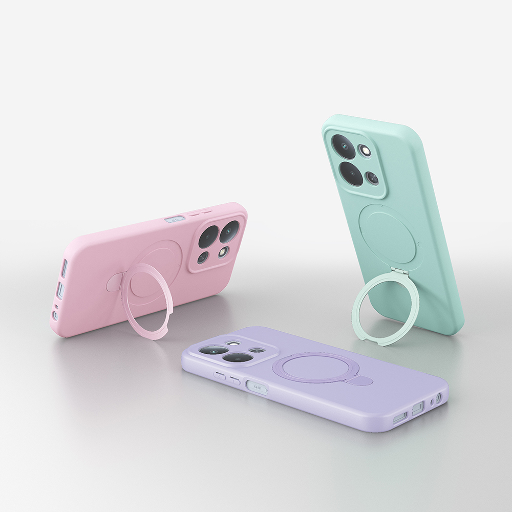 Xiaomi Uyumlu  Redmi 15C Kılıf M-safe Şarj Özellikli Standlı Zore Samara Kapak