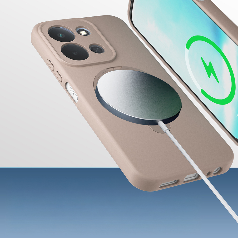 Xiaomi Uyumlu  Redmi 15C Kılıf M-safe Şarj Özellikli Standlı Zore Samara Kapak