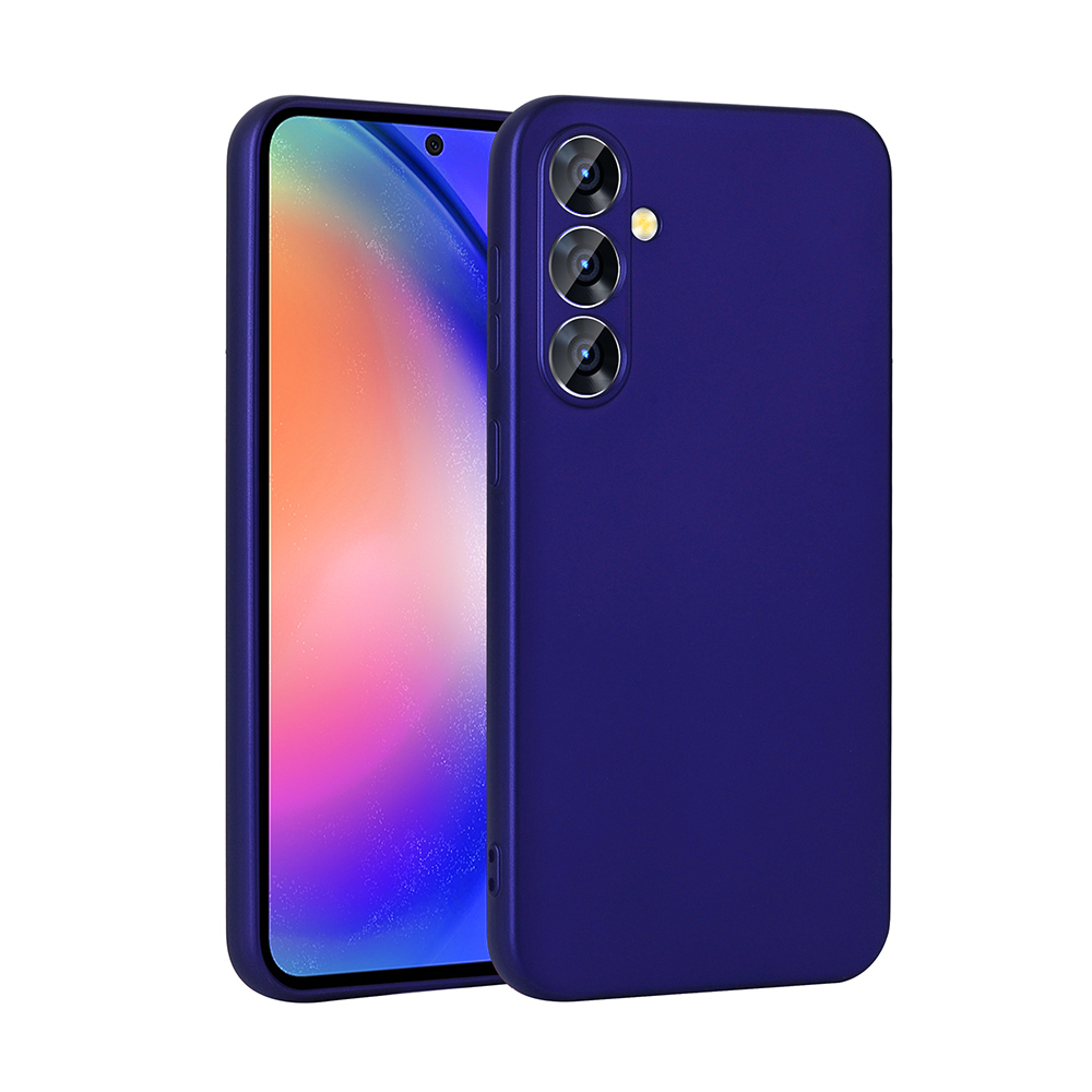 Galaxy Uyumlu S25 FE Kılıf Zore Premier Silikon Kapak-Saks mavi