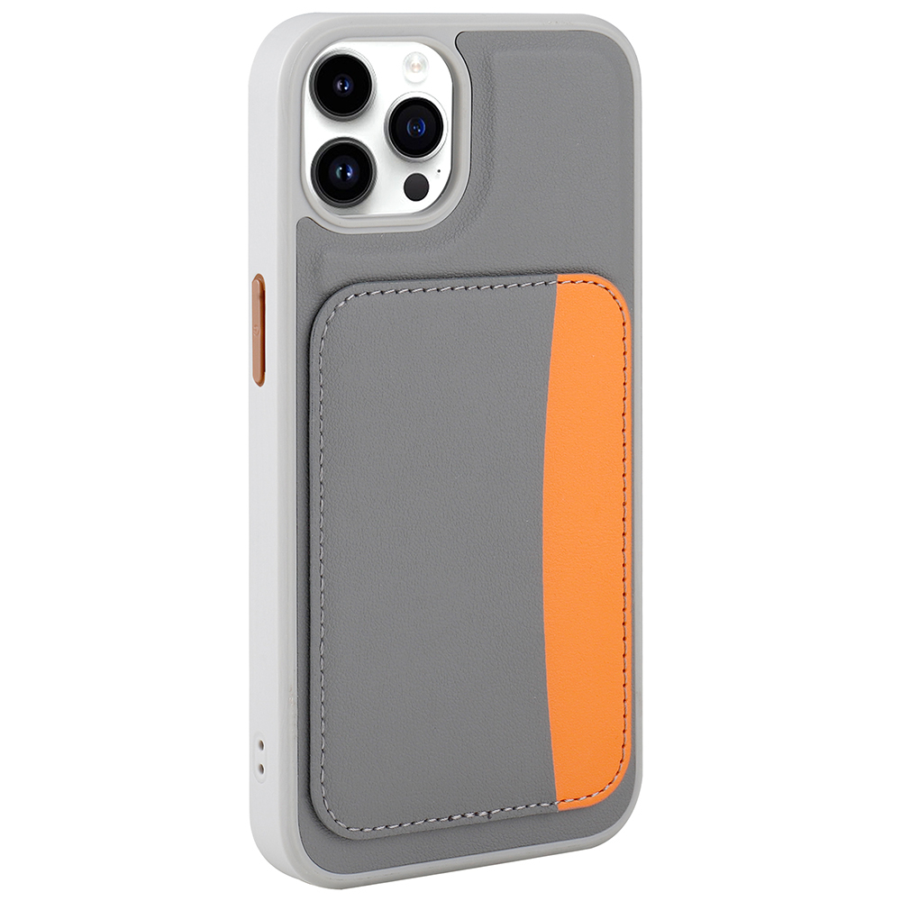 iPhone Uyumlu 15 Pro Max Kılıf Kartlıklı Zore X-Kart Silikon Kapak