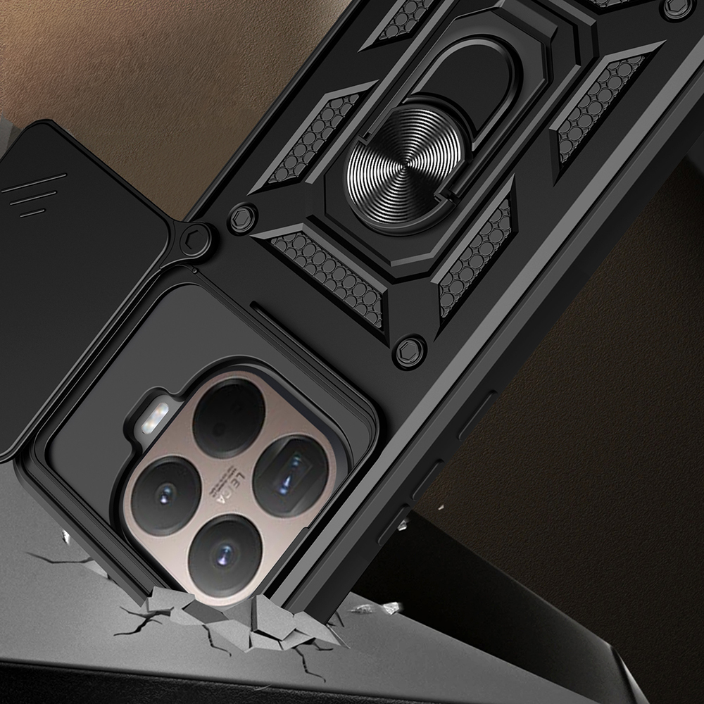 Xiaomi Uyumlu  15T Pro Kılıf Magnetik Standlı Kamera Korumalı Zore Sürgülü Vega Kapak
