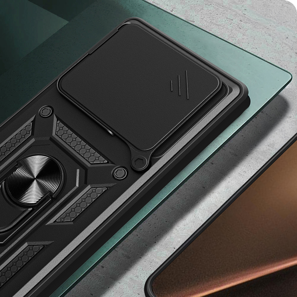 Xiaomi Uyumlu  15T Pro Kılıf Magnetik Standlı Kamera Korumalı Zore Sürgülü Vega Kapak