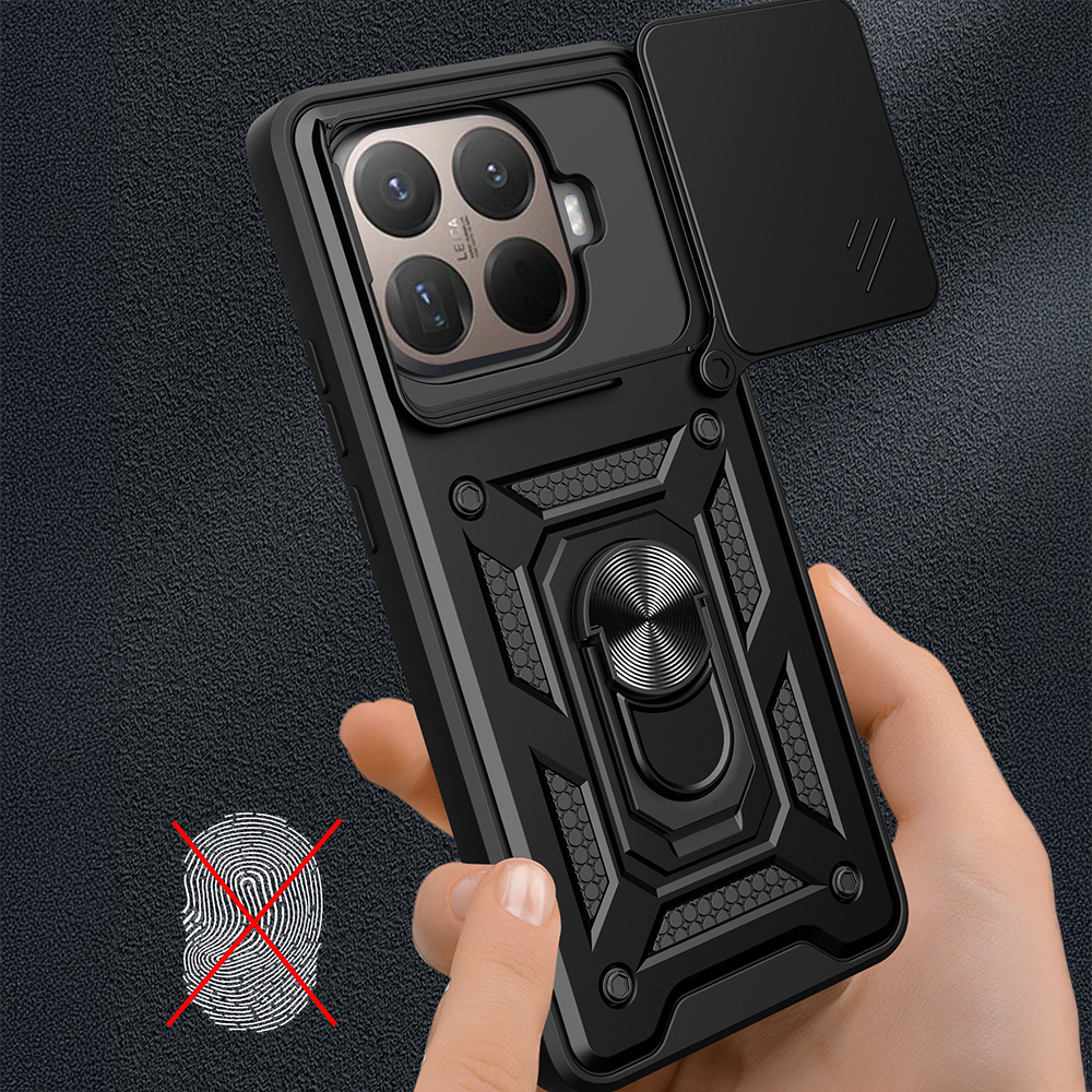 Xiaomi Uyumlu  15T Pro Kılıf Magnetik Standlı Kamera Korumalı Zore Sürgülü Vega Kapak