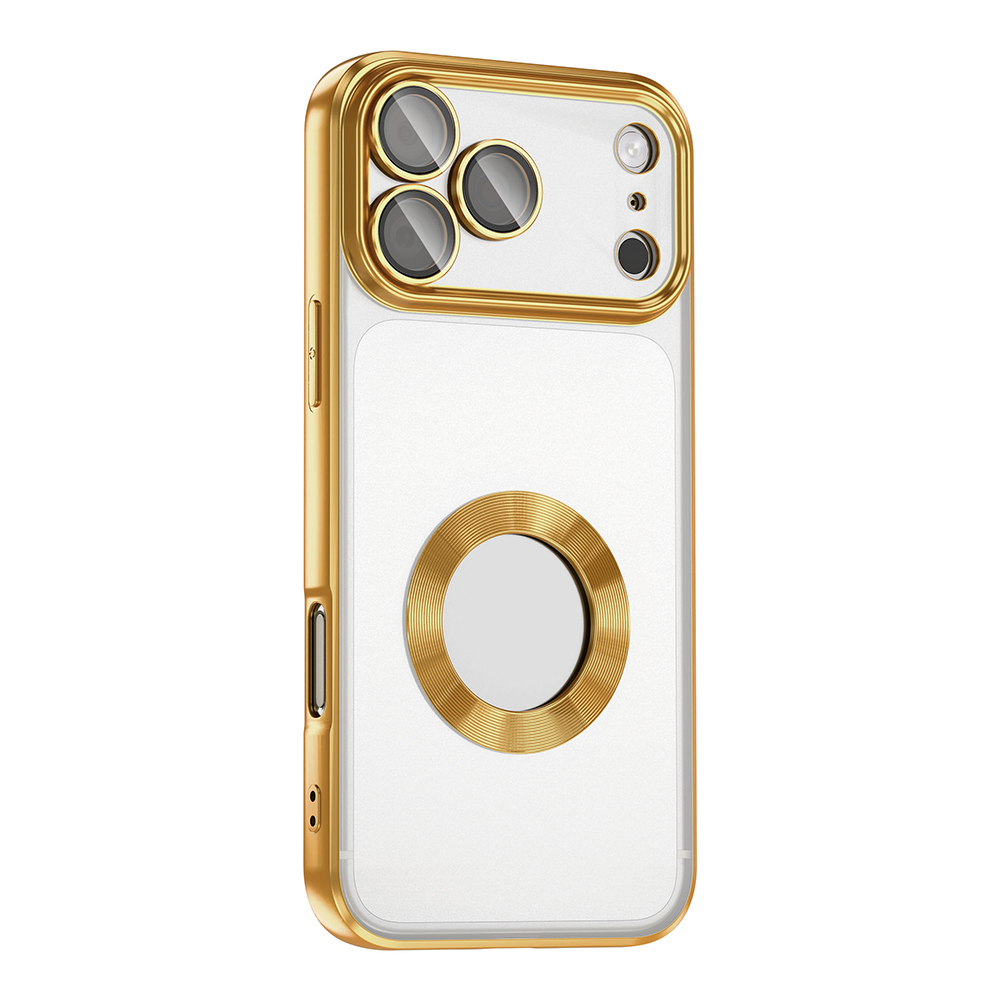 iPhone Uyumlu 17 Pro Kılıf Kamera Korumalı Logo Gösteren Zore Omega Kapak