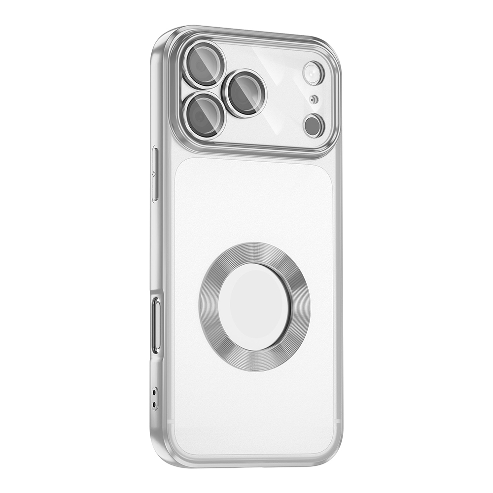 iPhone Uyumlu 17 Pro Kılıf Kamera Korumalı Logo Gösteren Zore Omega Kapak