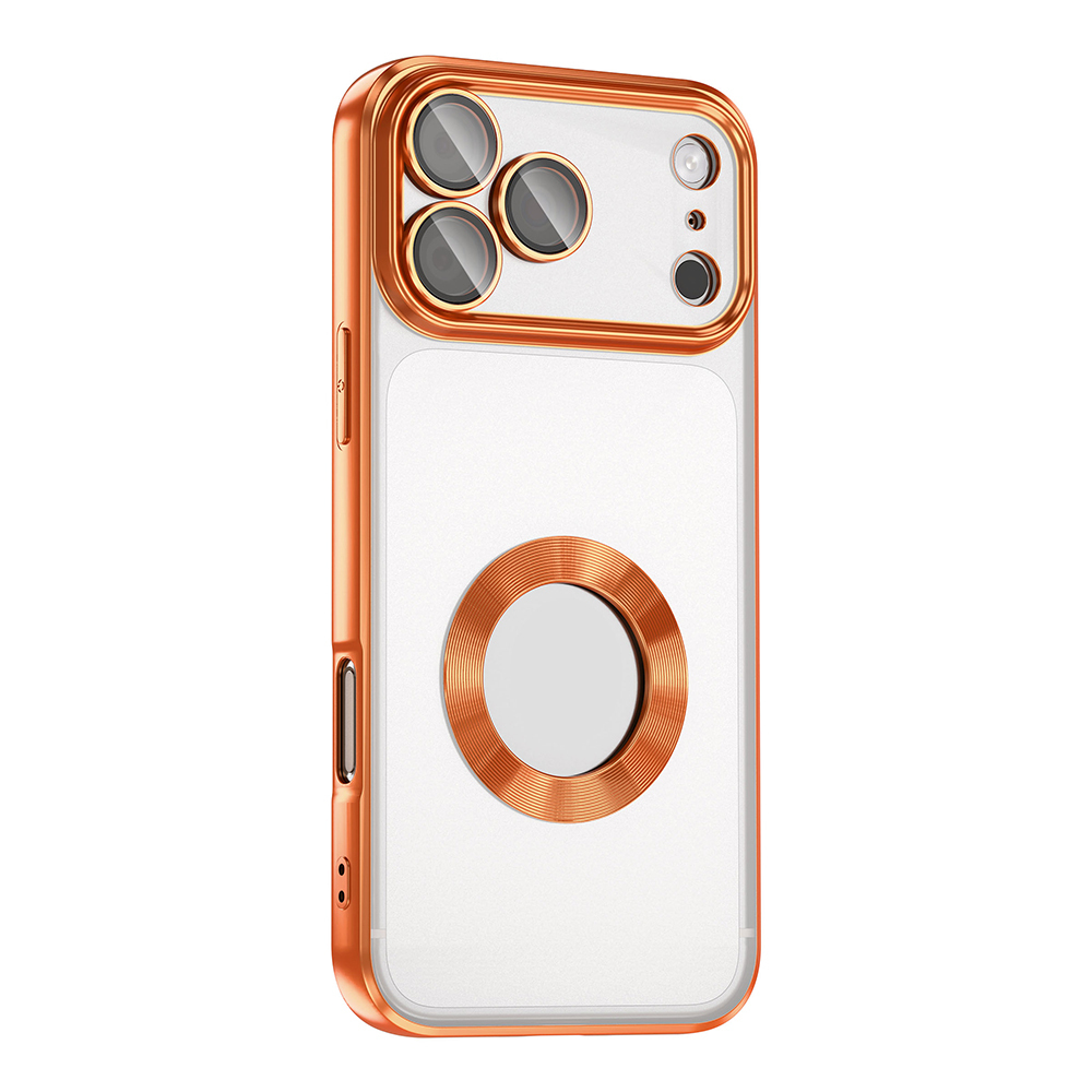 iPhone Uyumlu 17 Pro Max Kılıf Kamera Korumalı Logo Gösteren Zore Omega Kapak