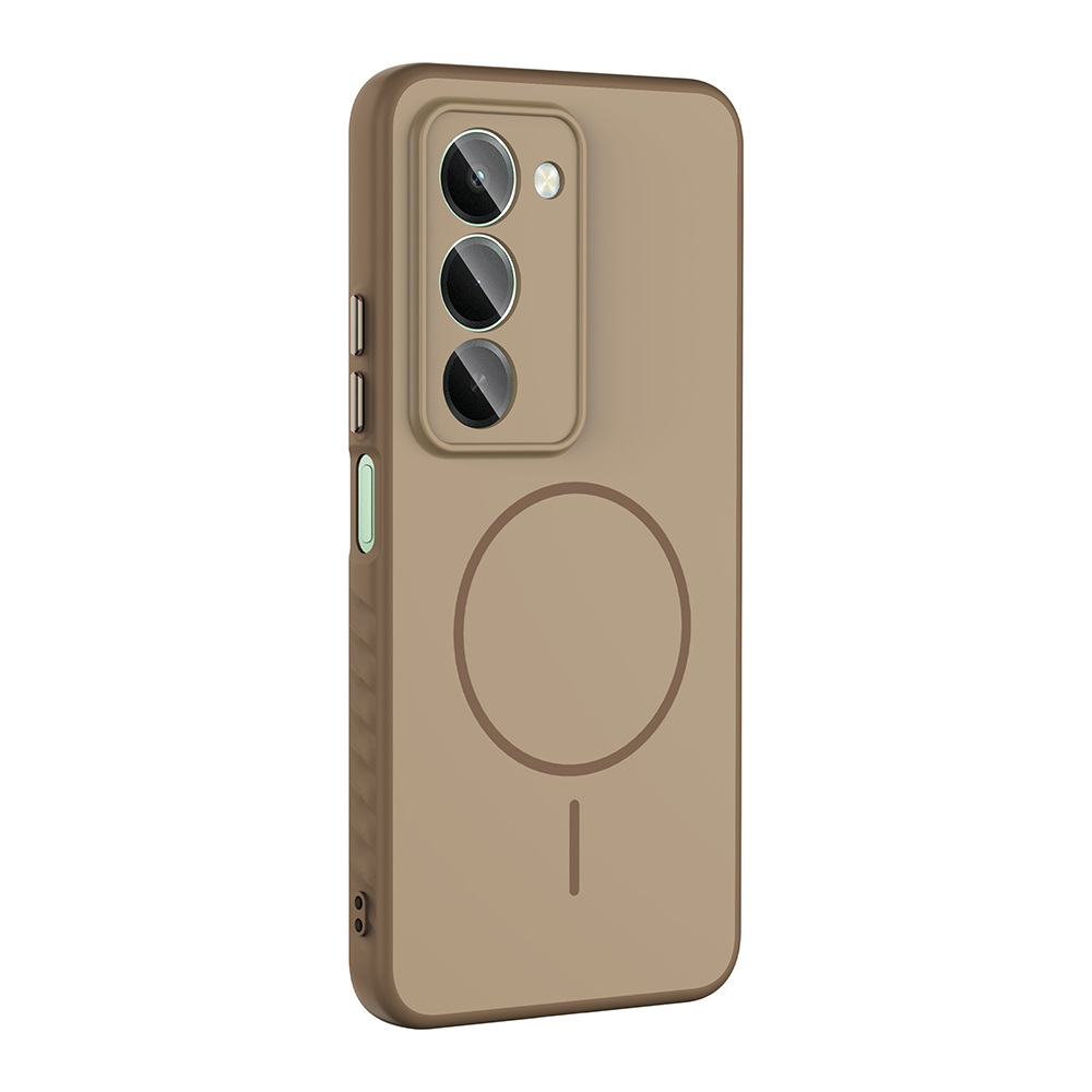 Xiaomi Uyumlu  Redmi 15 Kılıf M-safe Şarj Özellikli Zore Tea Kapak