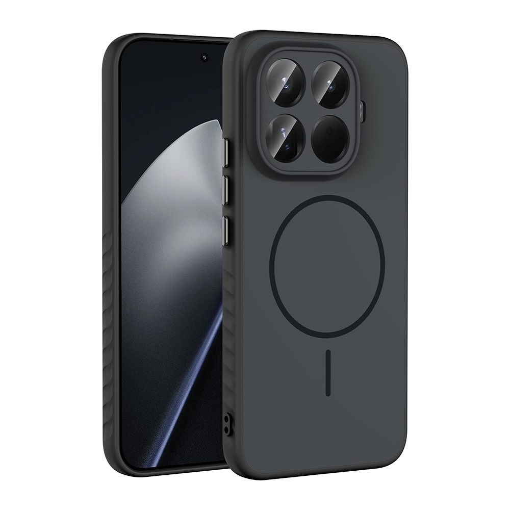 Xiaomi Uyumlu  15T Pro Kılıf M-safe Şarj Özellikli Zore Tea Kapak-Siyah
