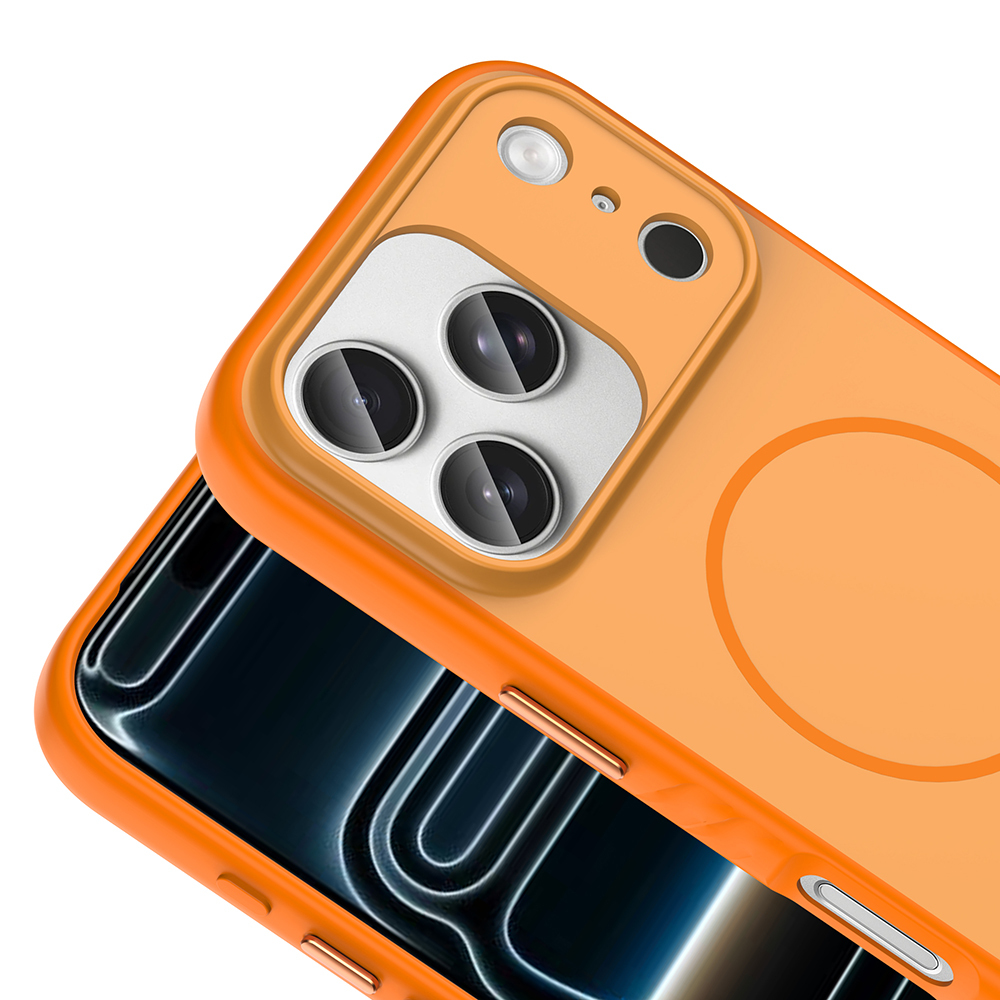 iPhone Uyumlu 17 Pro Max Kılıf M-safe Şarj Özellikli Zore Tea Kapak