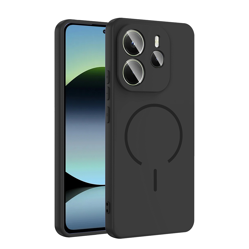 Xiaomi Uyumlu  Redmi Note 14 4G Kılıf M-safe Şarj Özellikli Zore Meta Kapak