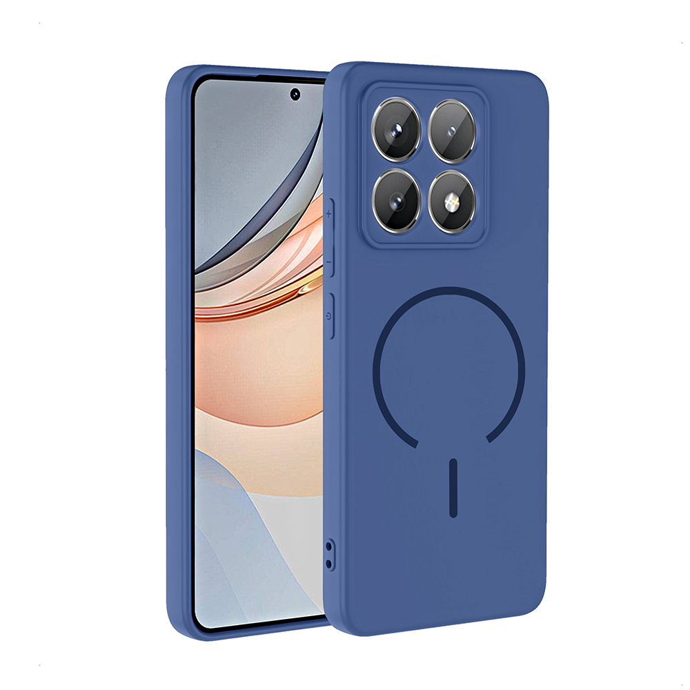 Xiaomi Uyumlu  14T Pro Kılıf M-safe Şarj Özellikli Zore Meta Kapak-Lacivert