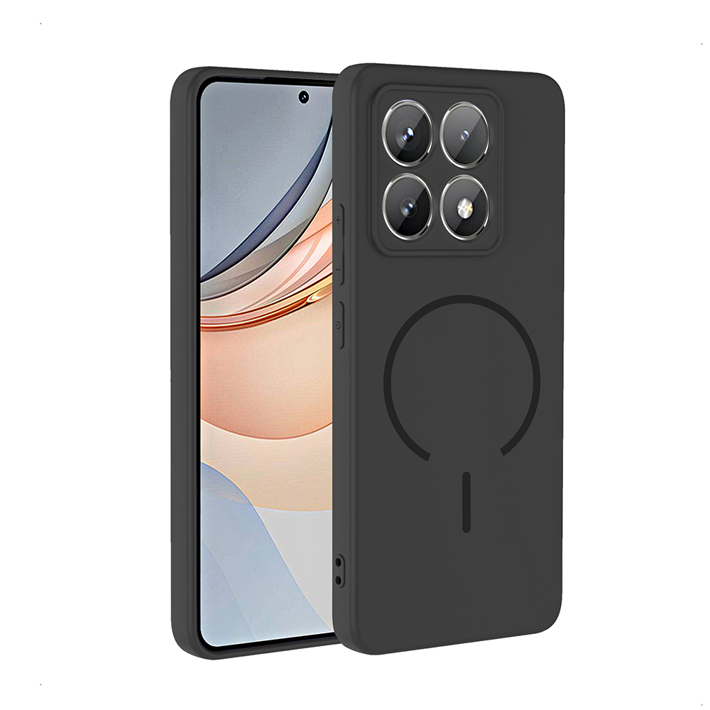 Xiaomi Uyumlu  14T Pro Kılıf M-safe Şarj Özellikli Zore Meta Kapak-Siyah