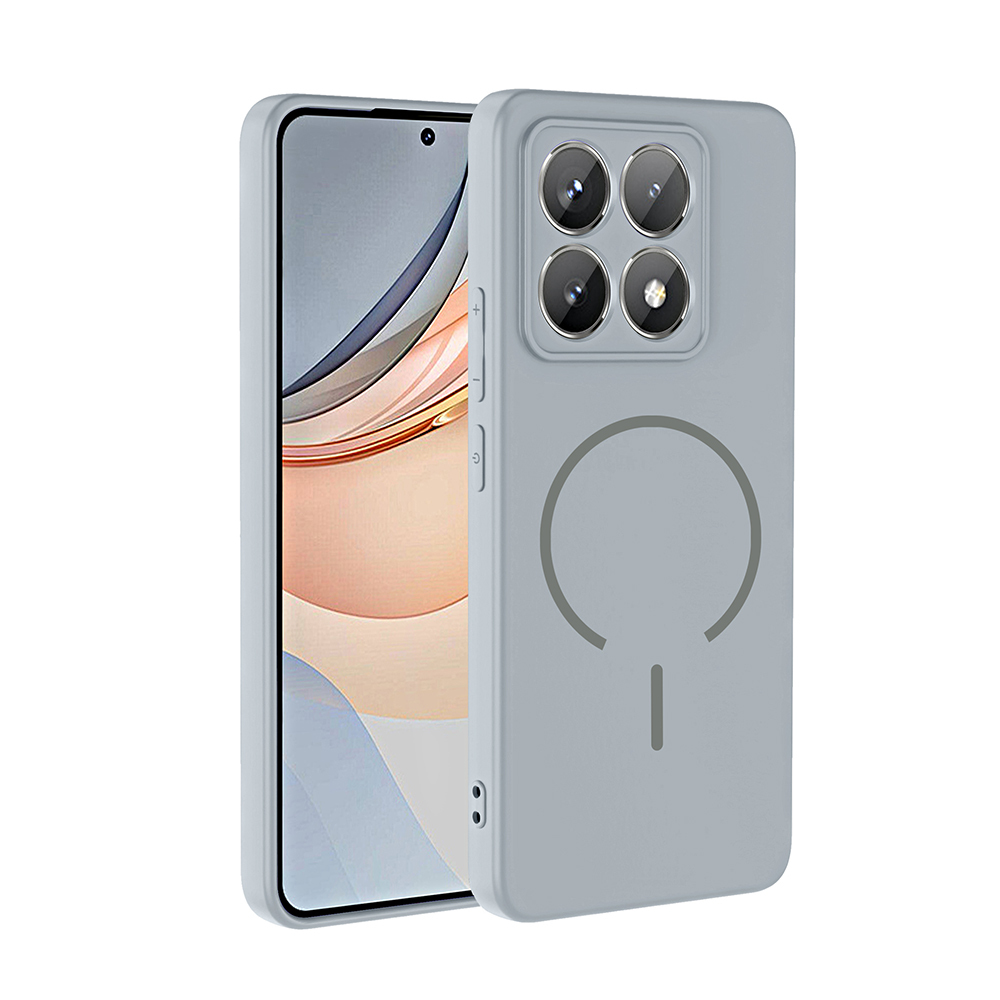 Xiaomi Uyumlu  14T Pro Kılıf M-safe Şarj Özellikli Zore Meta Kapak-Titanyum-gri
