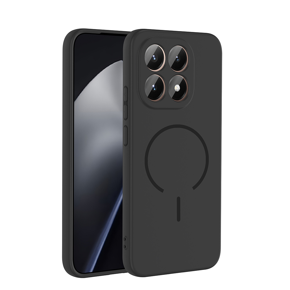 Xiaomi Uyumlu  15T Kılıf M-safe Şarj Özellikli Zore Meta Kapak-Siyah